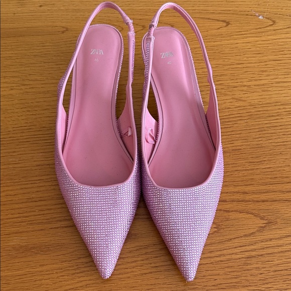 Zara Shoes - Zara Light Pink Pointed Slingback Heels